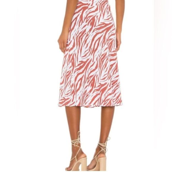 Rails Anya Zebra Print Midi Skirt - Rust Orange-Brown - Size medium - Picture 5 of 7